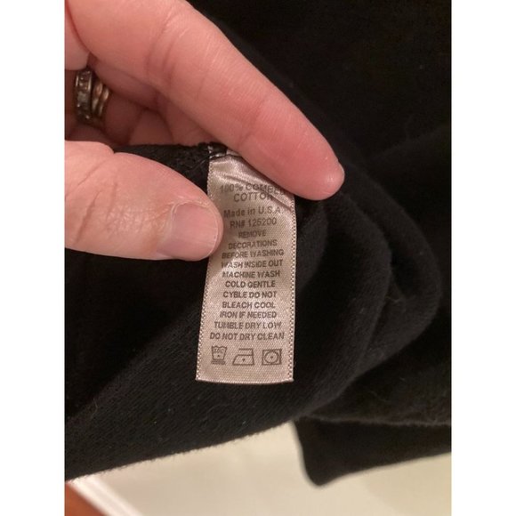 SOULCYCLE Black Quilted Pullover Sweatshirt- Sequin SOUL. Size S - Picture 5 of 6